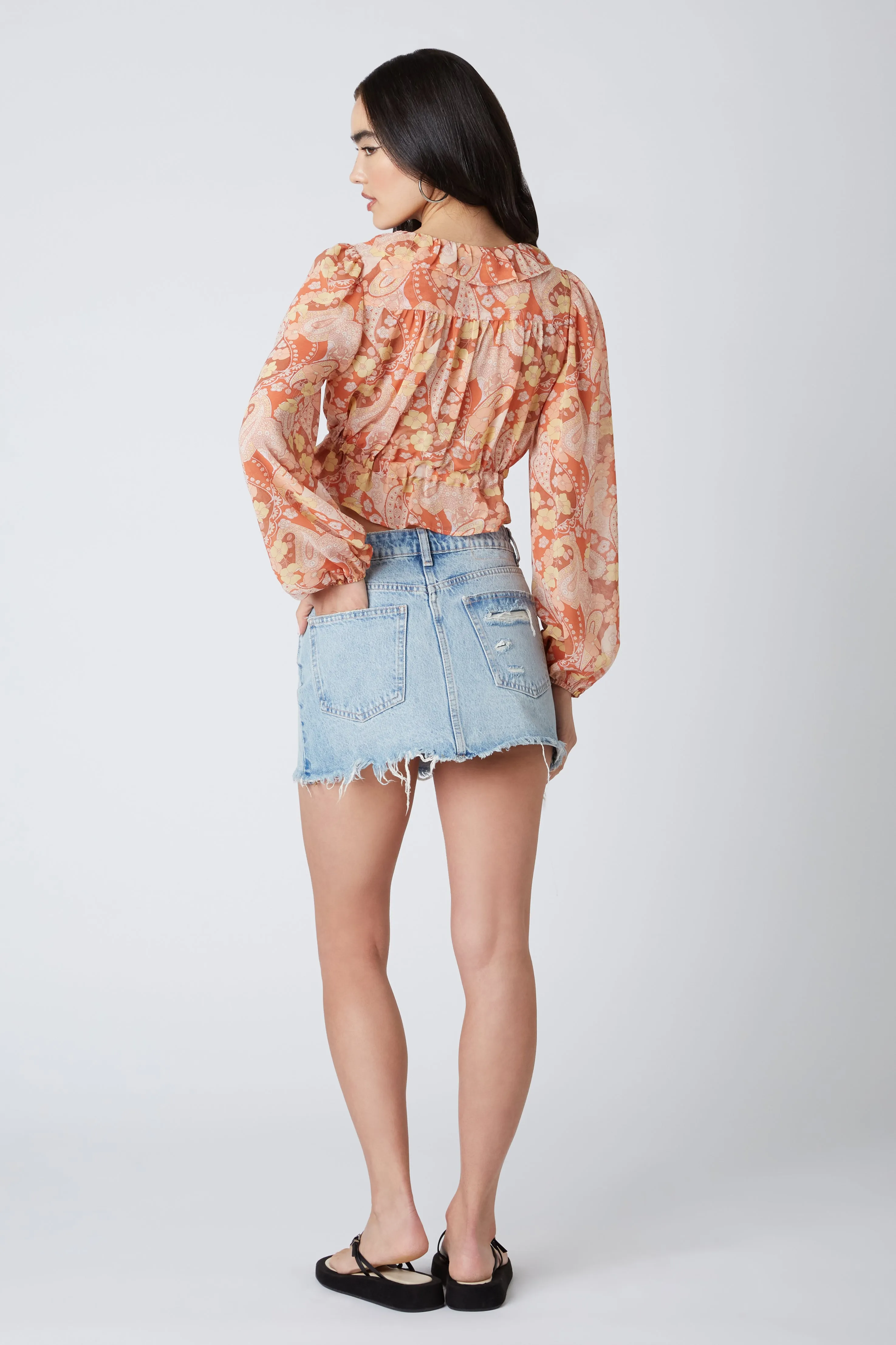 Retro Chiffon Blouse