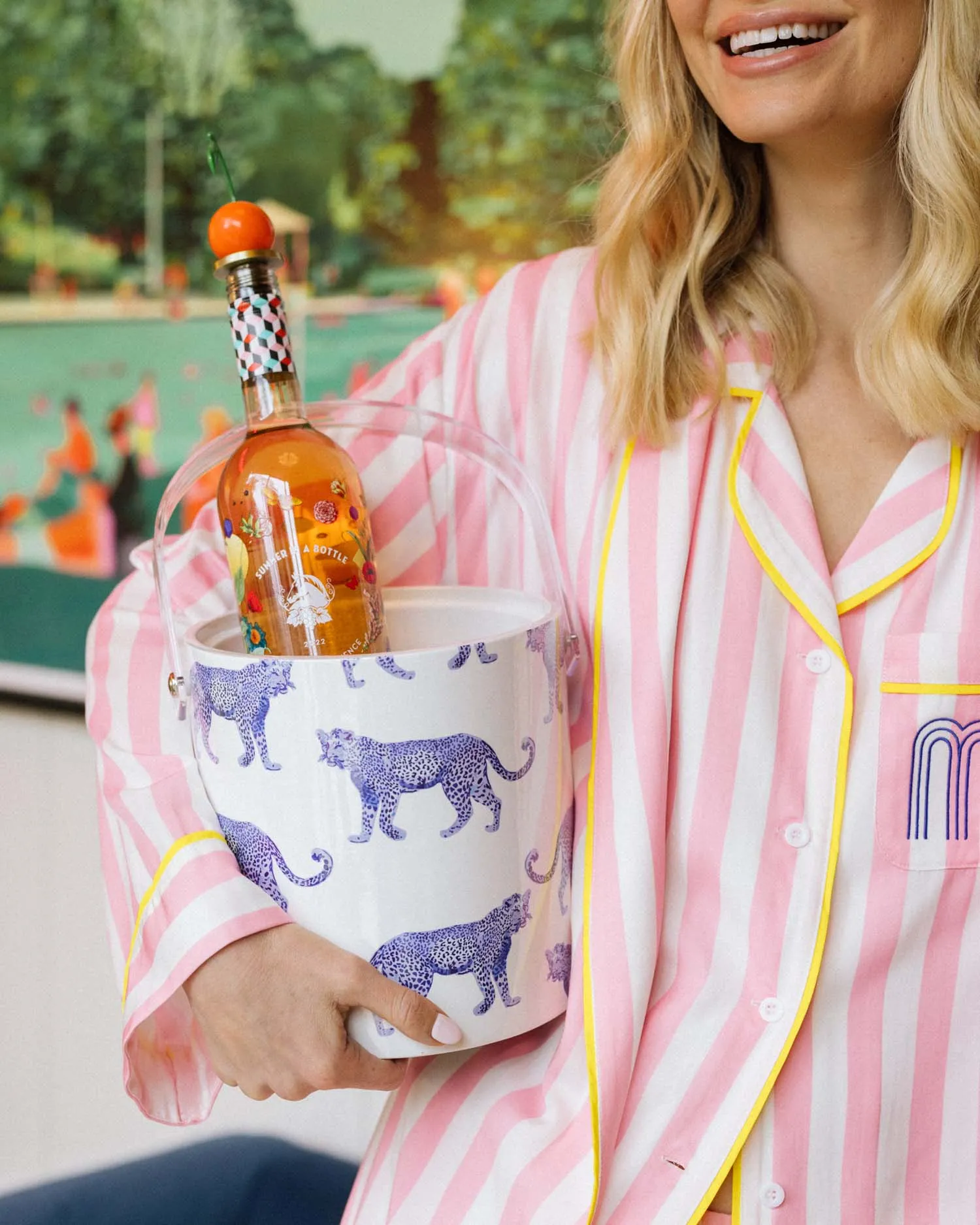 Retro Stripe Robe