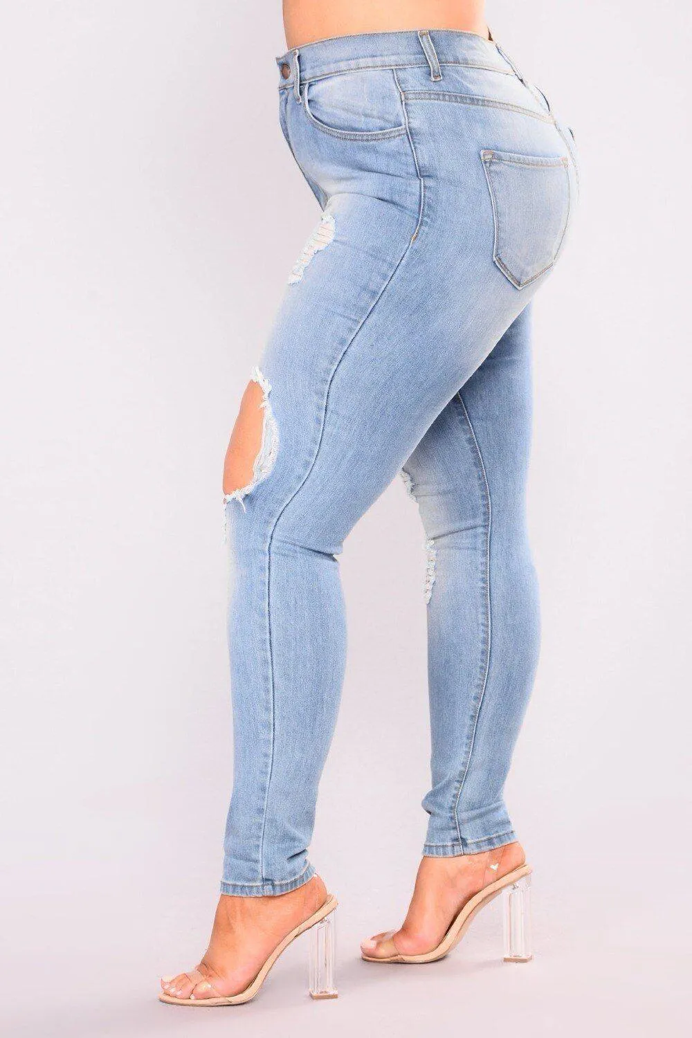 Ripped Jeans - Plus Size Women's Pants