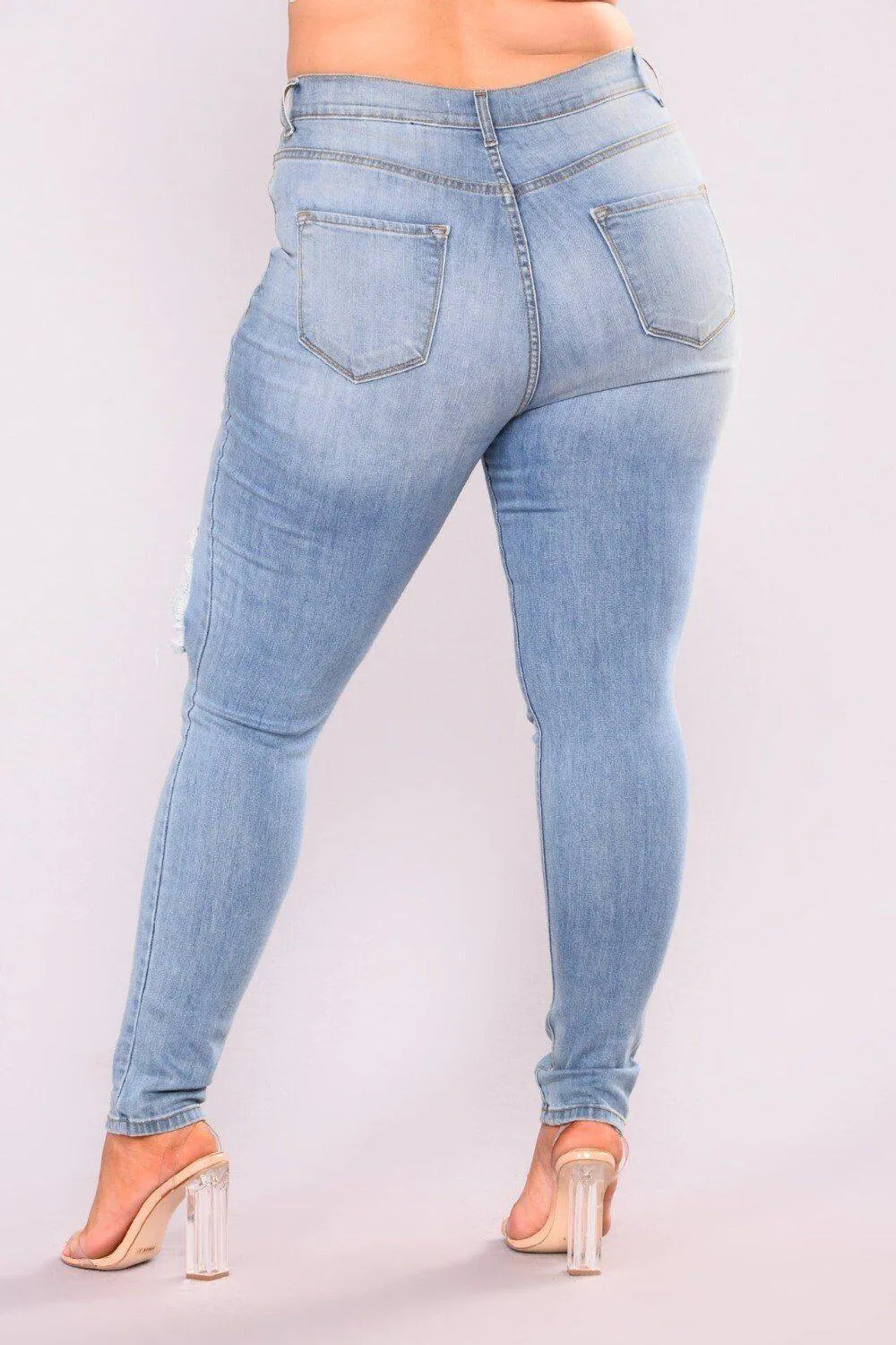 Ripped Jeans - Plus Size Women's Pants