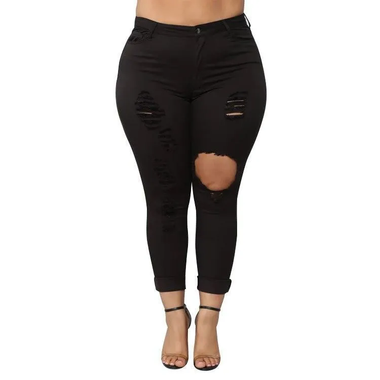 Ripped Jeans - Plus Size Women's Pants