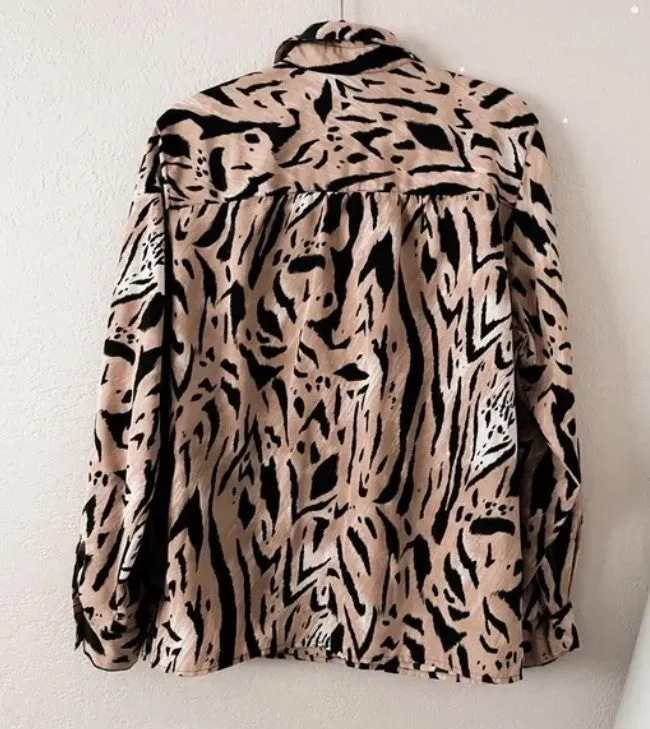Vintage Alfred Dunner Tiger Button down Top