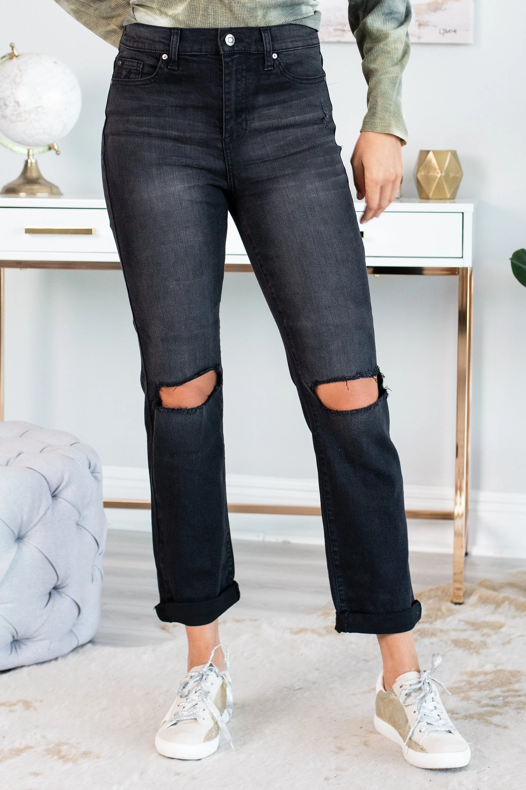 Wild And In Love Kash Black Ripped Jeans
