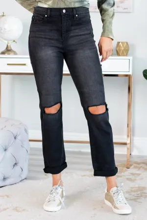 Wild And In Love Kash Black Ripped Jeans