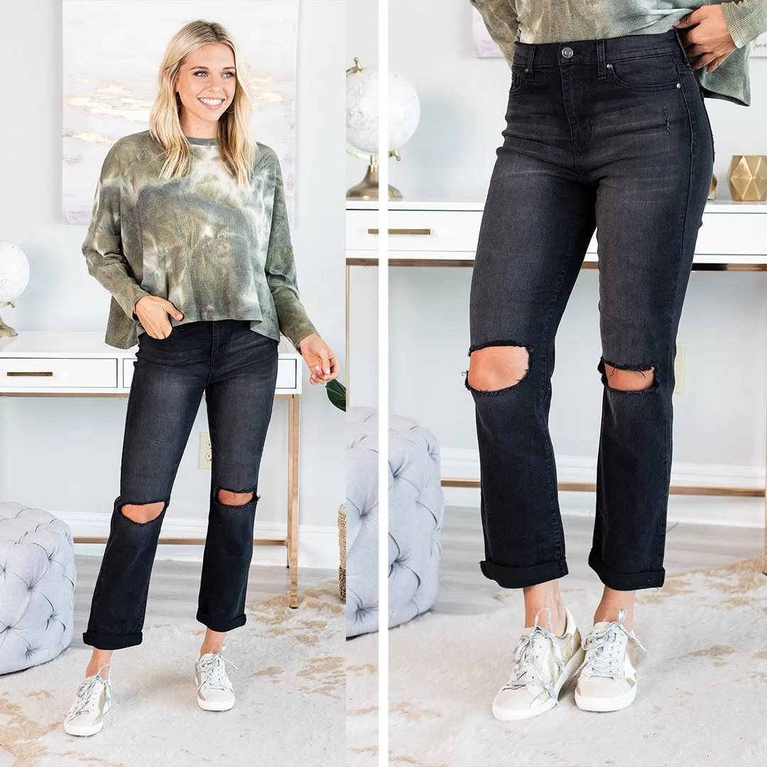 Wild And In Love Kash Black Ripped Jeans