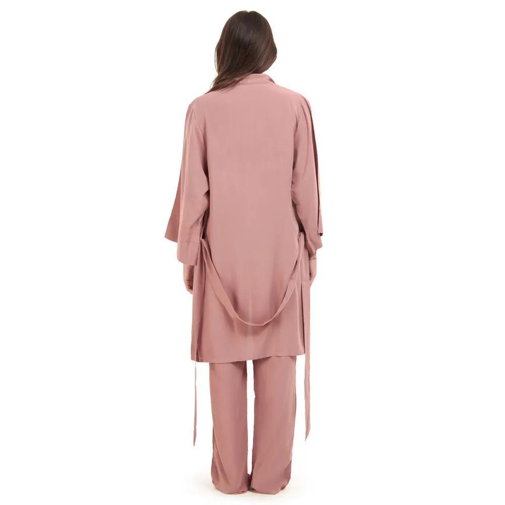 Women summer 3 piece pajama set  Cashmere Top   Cashmere kimono & Pants