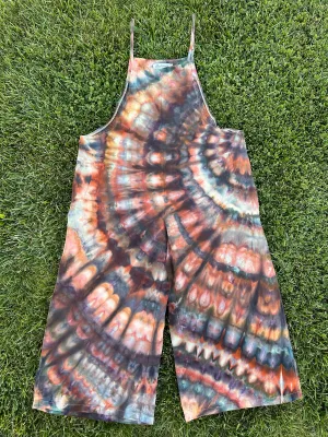 Women’s XXL Wide Leg Cotton Jumpsuit in ‘Polychrome Jasper’ Side Spiral